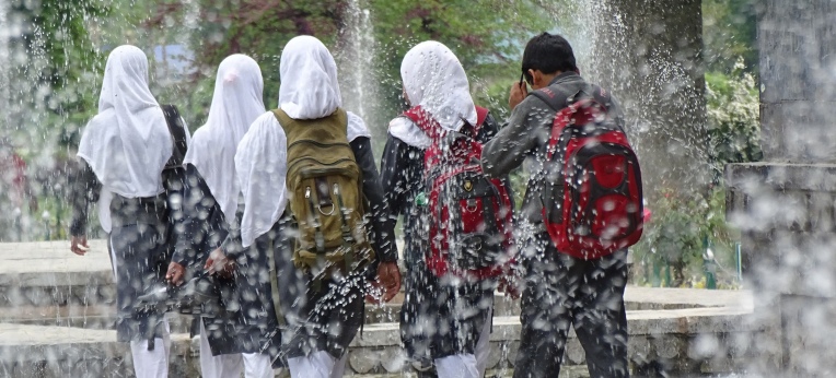 Muslimische Mädchen in Indien
